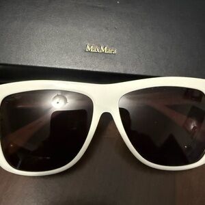 MaxMara Classic White Sunglasses